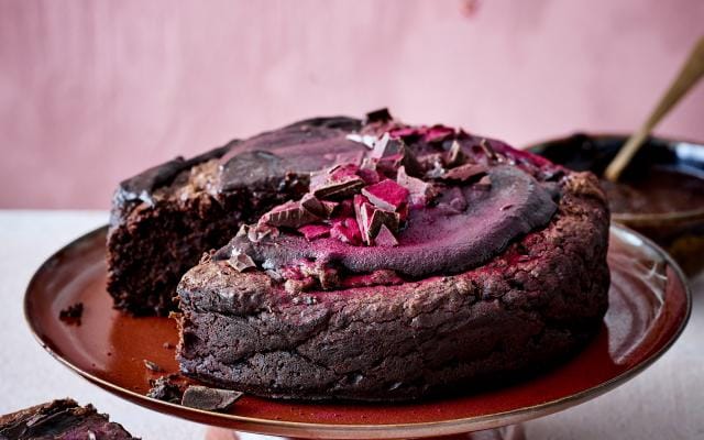 Chocoladetaart met biet
